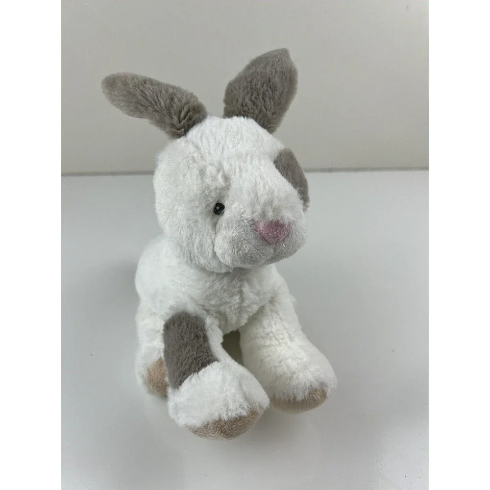 Carter’s Bunny Rabbit Plush Stuffed Animal Lovey Baby Toy 2016 White Gray Cuddly